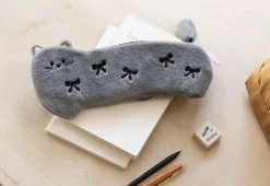 Ribbon Cat Fluffy Pen Pouch