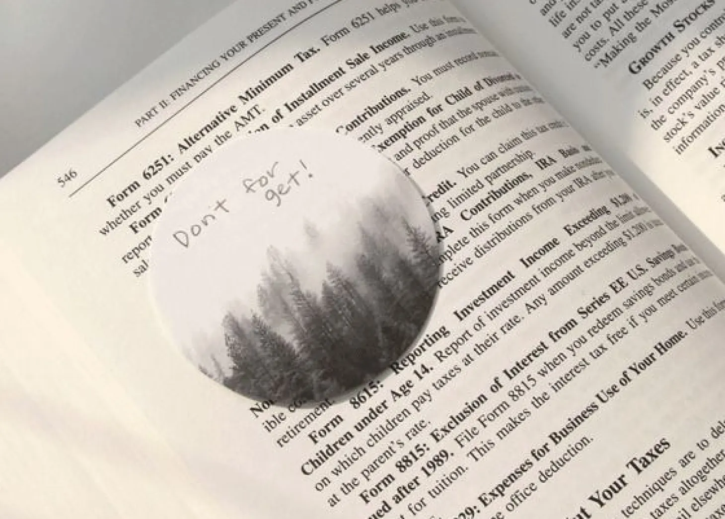 Round Nature Sticky Note