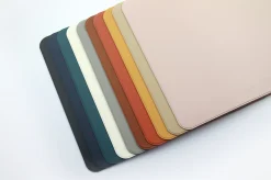 Round Vegan Leather Mouse Pad
