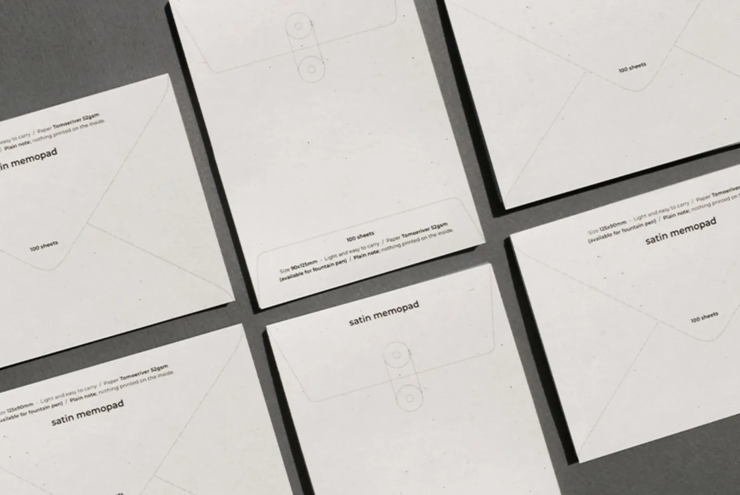 Satin T52 Compact Plain Memo Pad