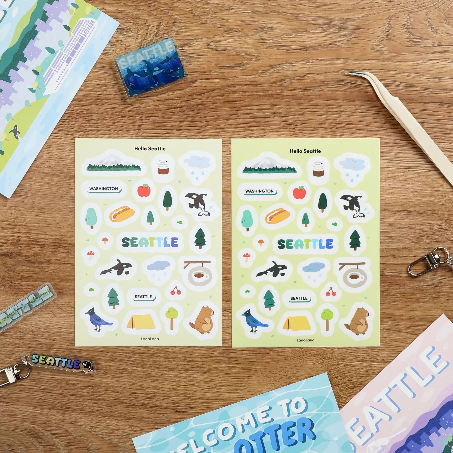 Seattle Acrylic Key Ring