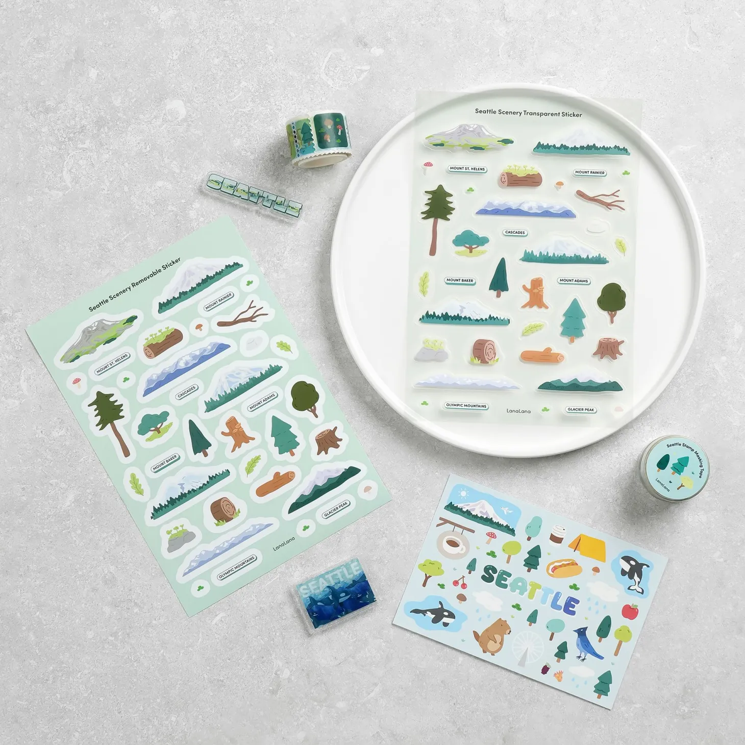 Seattle Scenery Deco Sticker