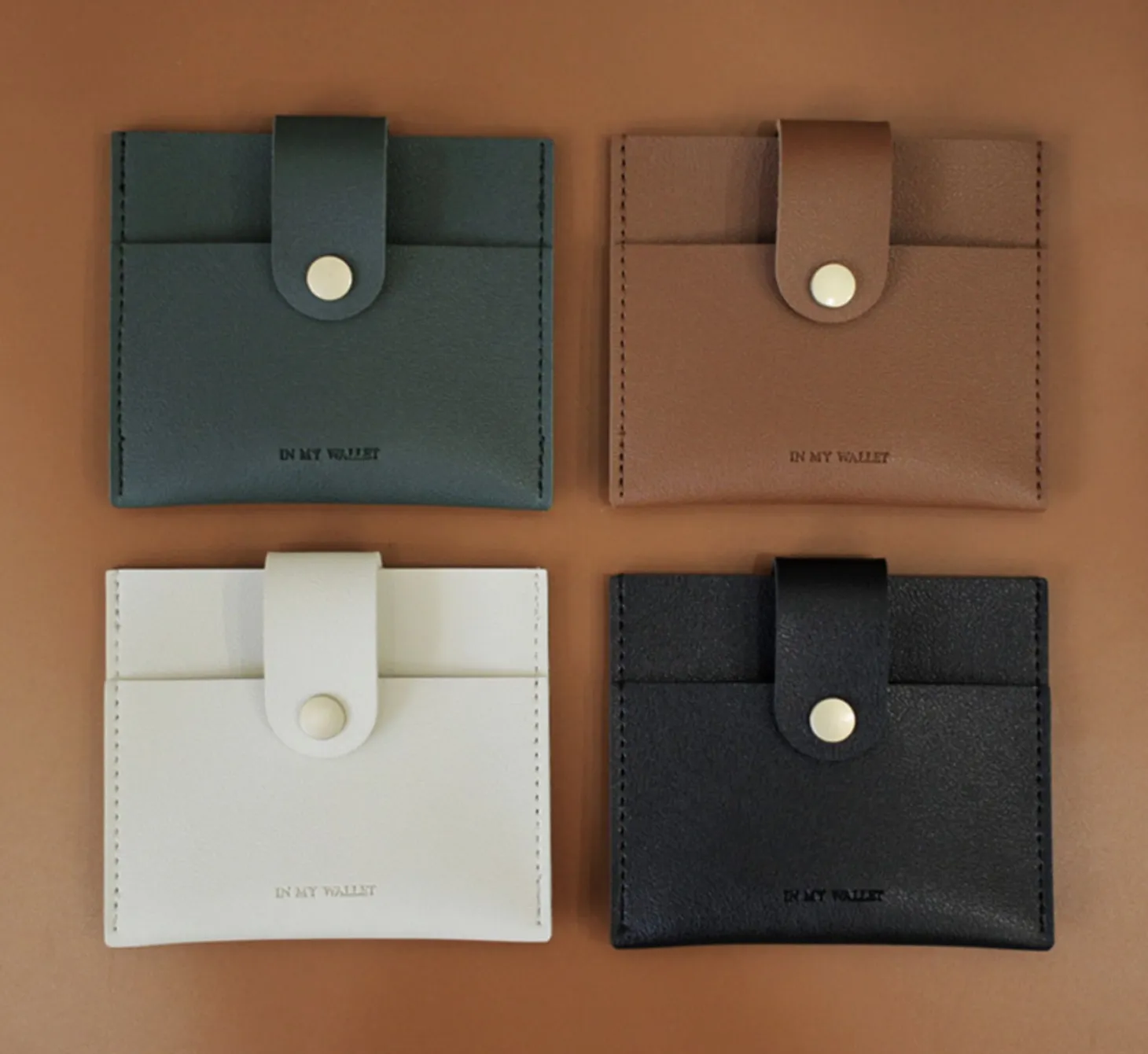 Simple Button Half Wallet