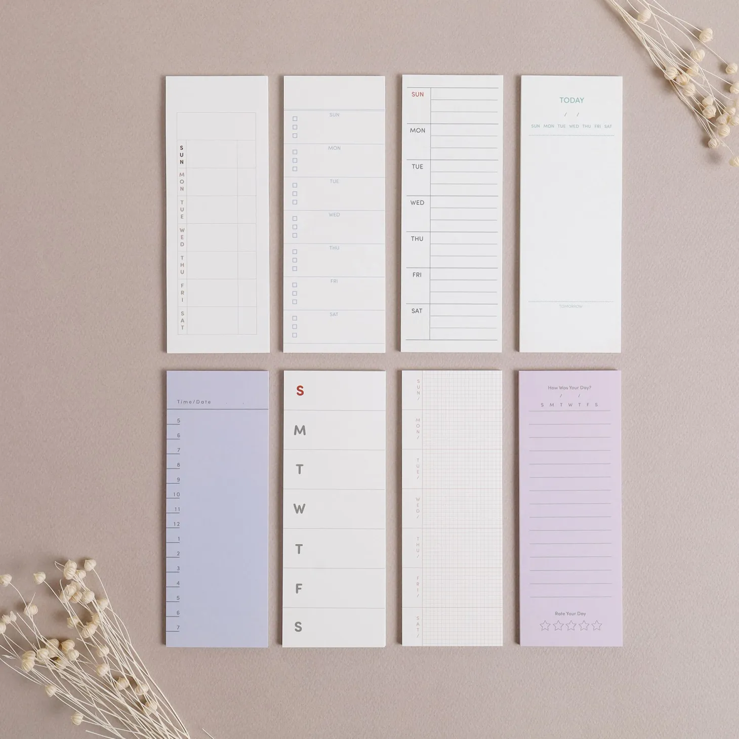 Slim Schedule Sticky Note v2