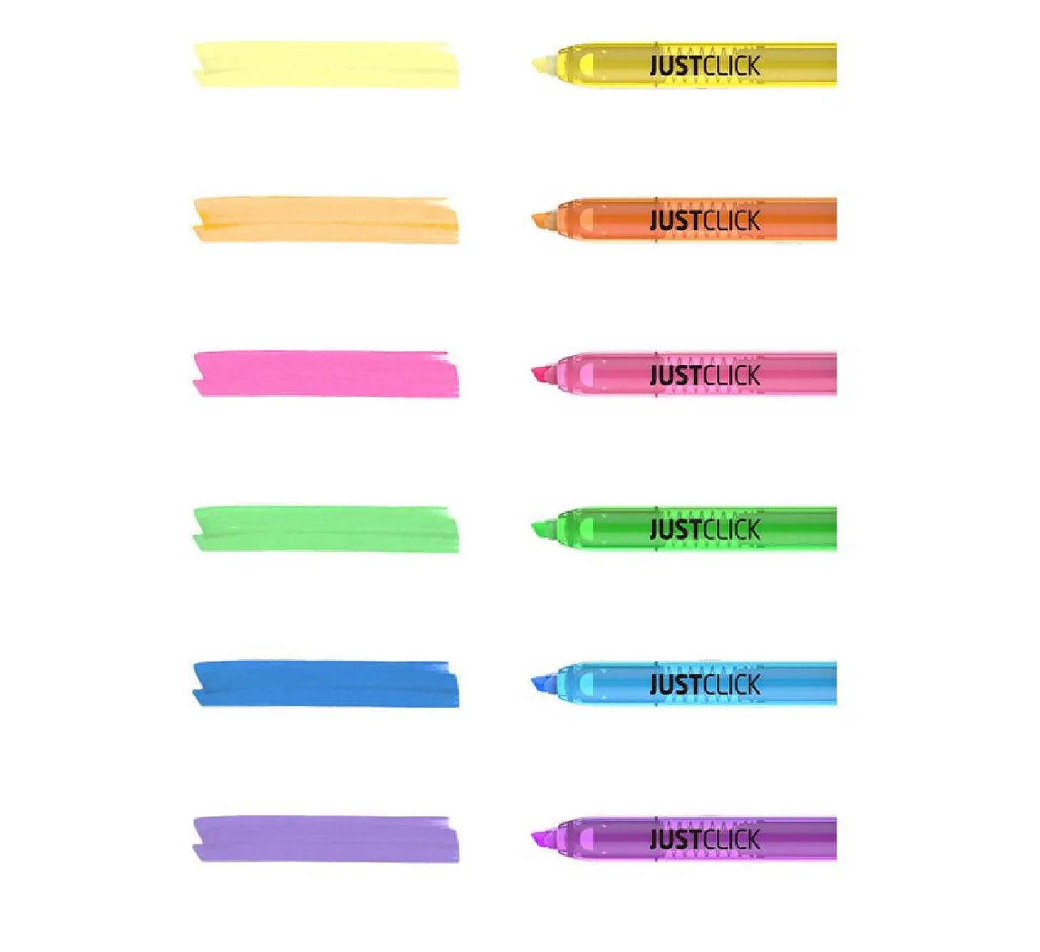 Small Just Click Retractable Highlighter Set