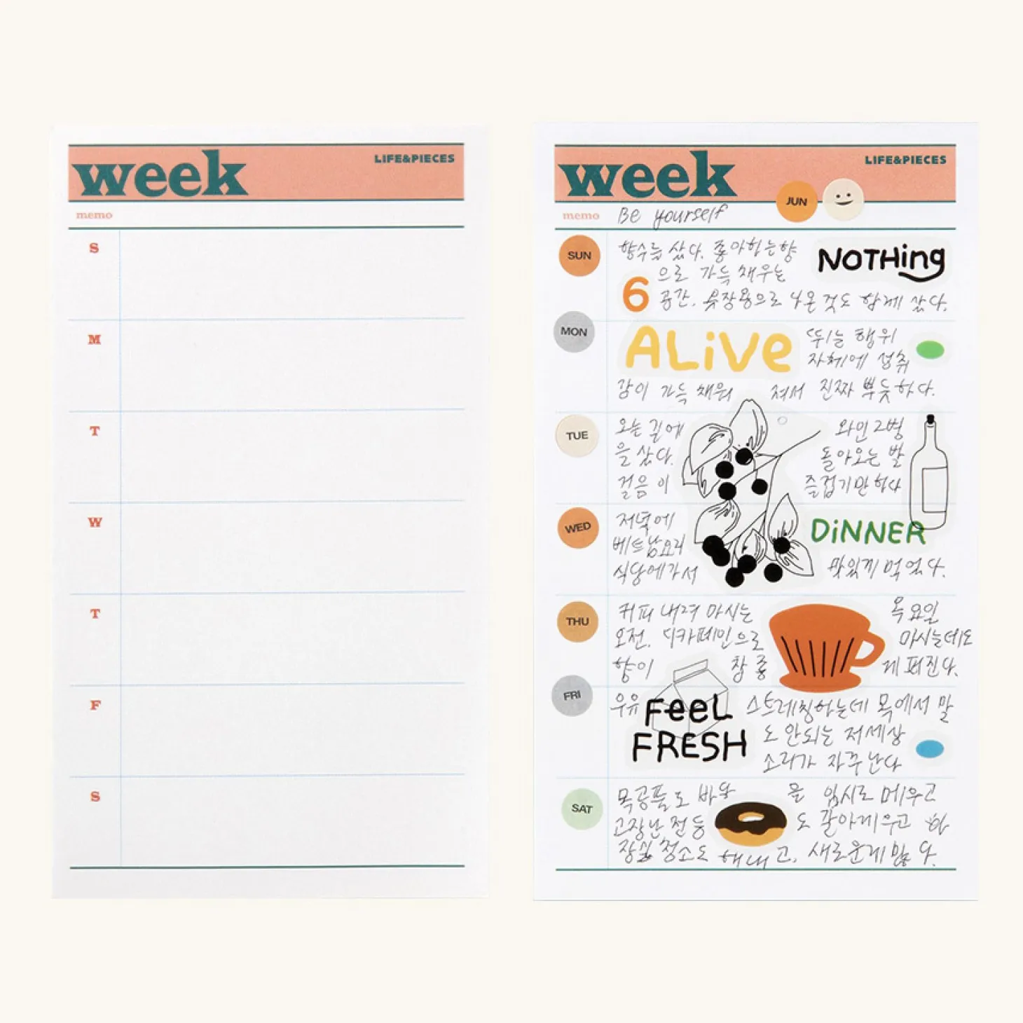 Small Life&Pieces Themed Notepad