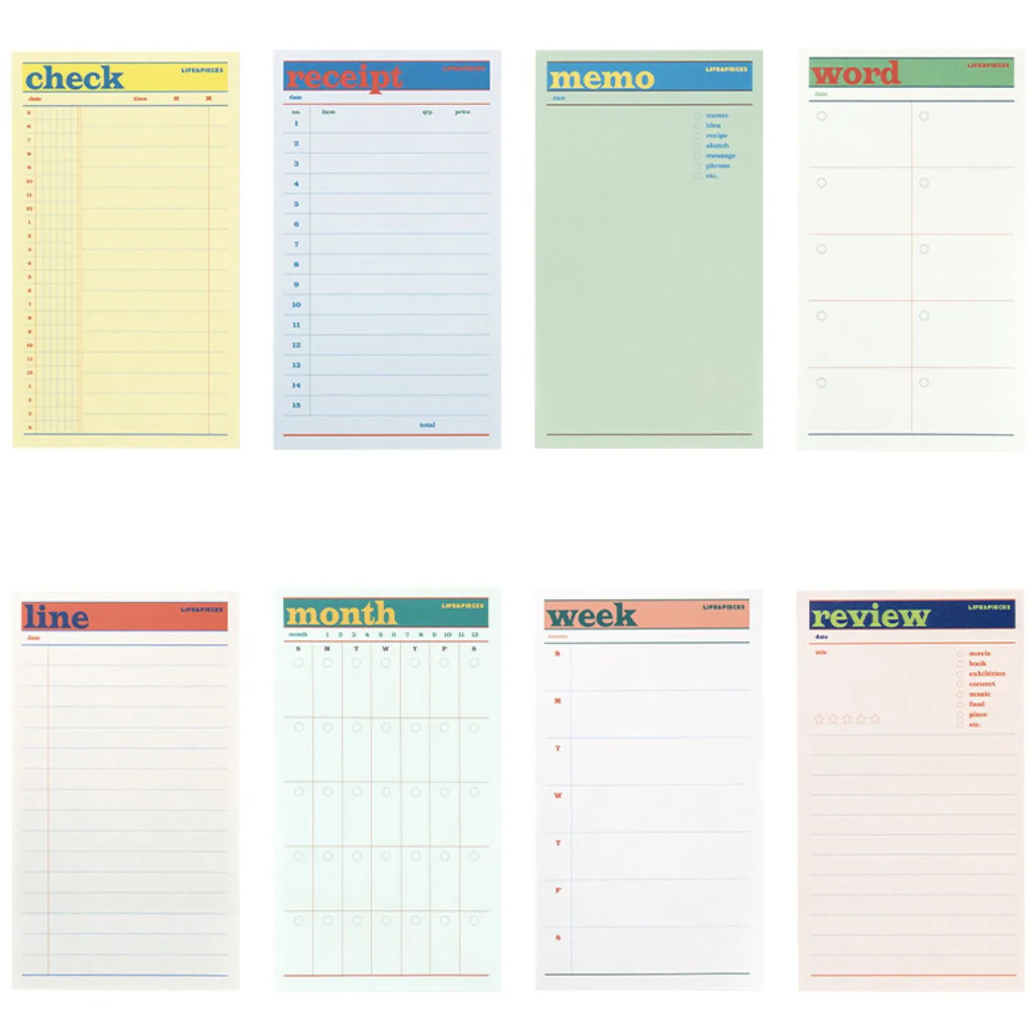 Small Life&Pieces Themed Notepad