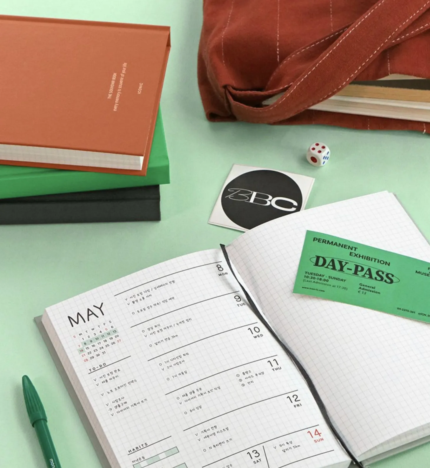 Souvenir B6 Hardcover Grid Notebook