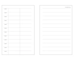 Time Tracking 6 Ring A6 Planner Refill