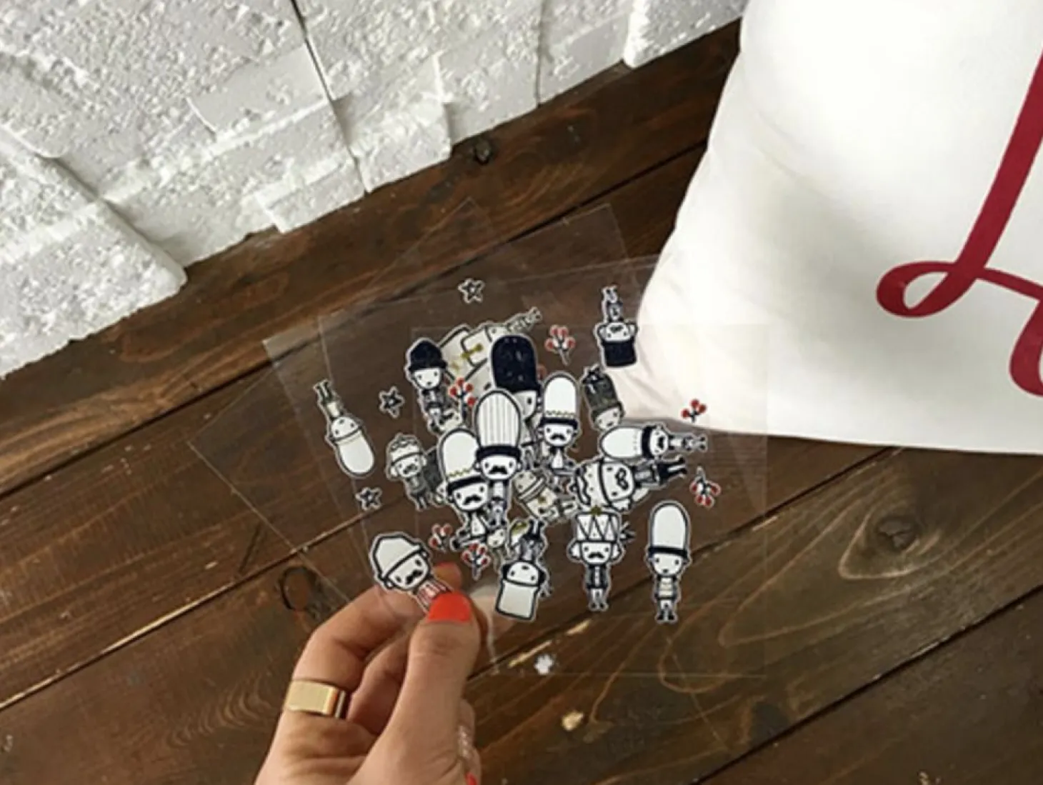 Toy Soldier Cotton Sticker Set
