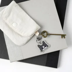 Tuxedo Cat Emoji Acrylic Key Ring