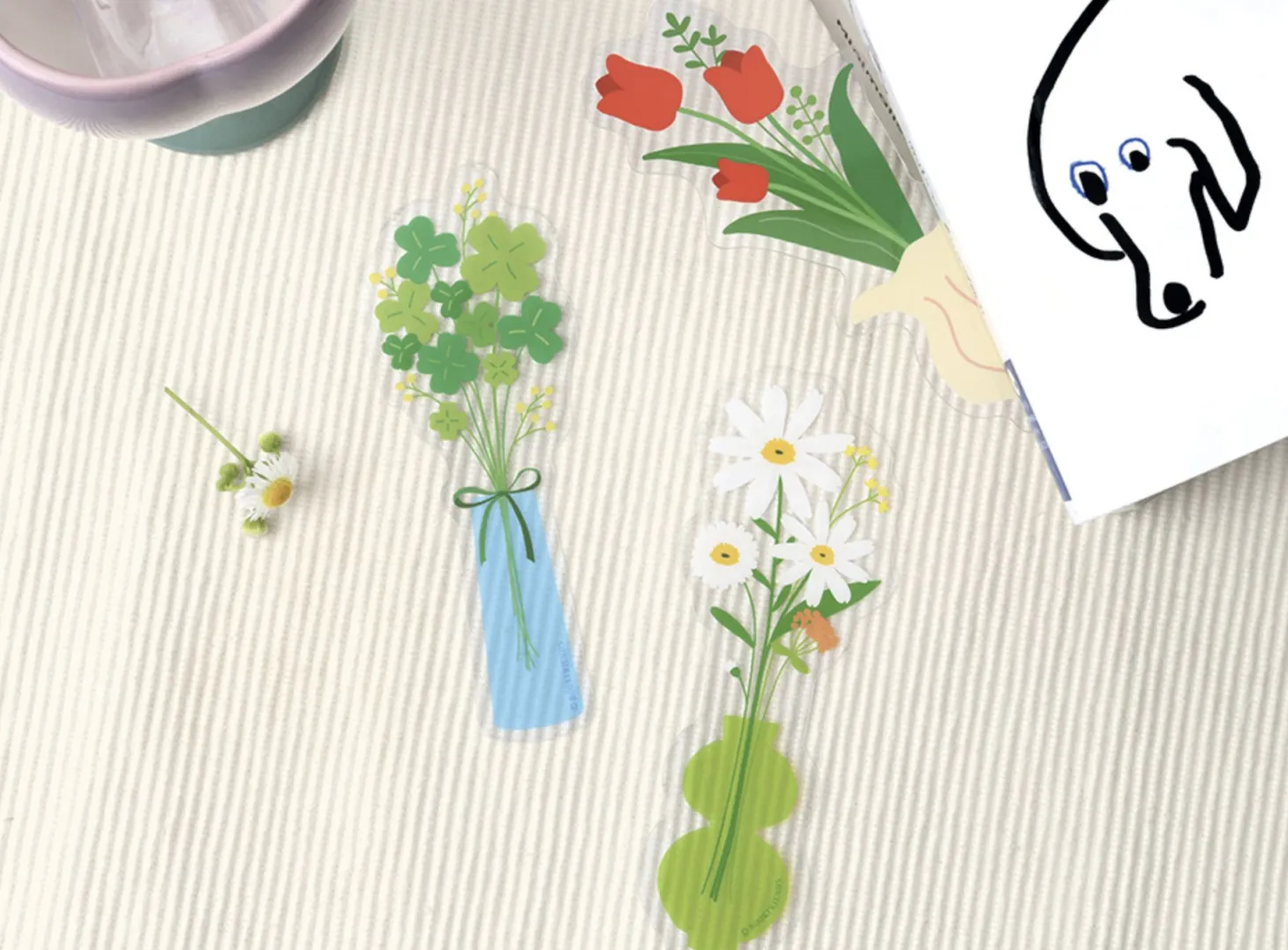 Vase Flower Clear Bookmark