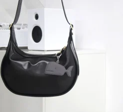 Whale Vegan Leather Key Ring
