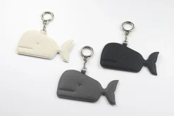 Whale Vegan Leather Key Ring