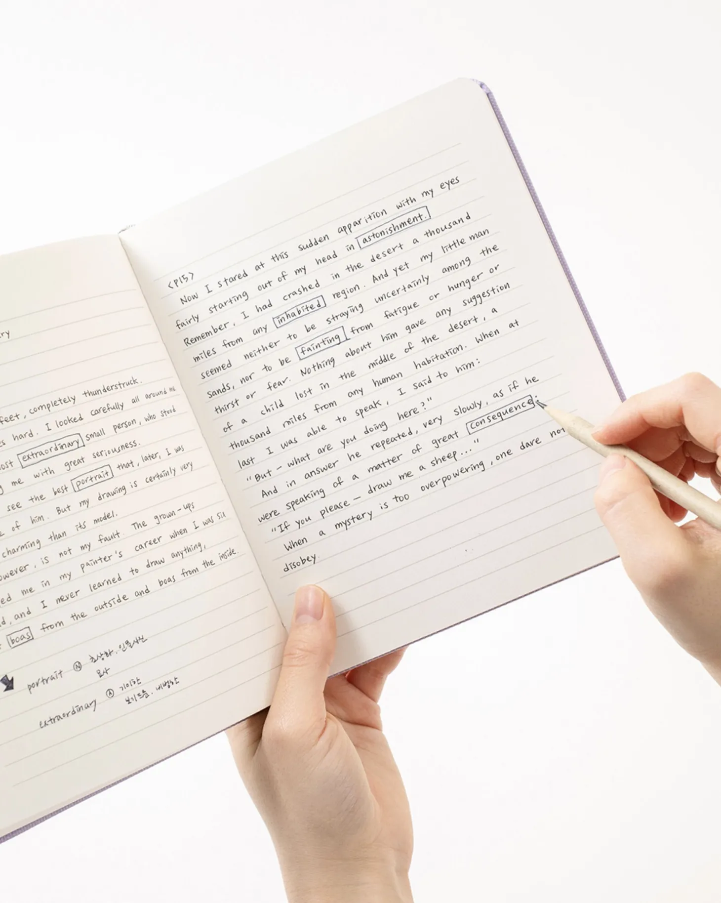 Wide Record Hardcover Lined Notebook v2